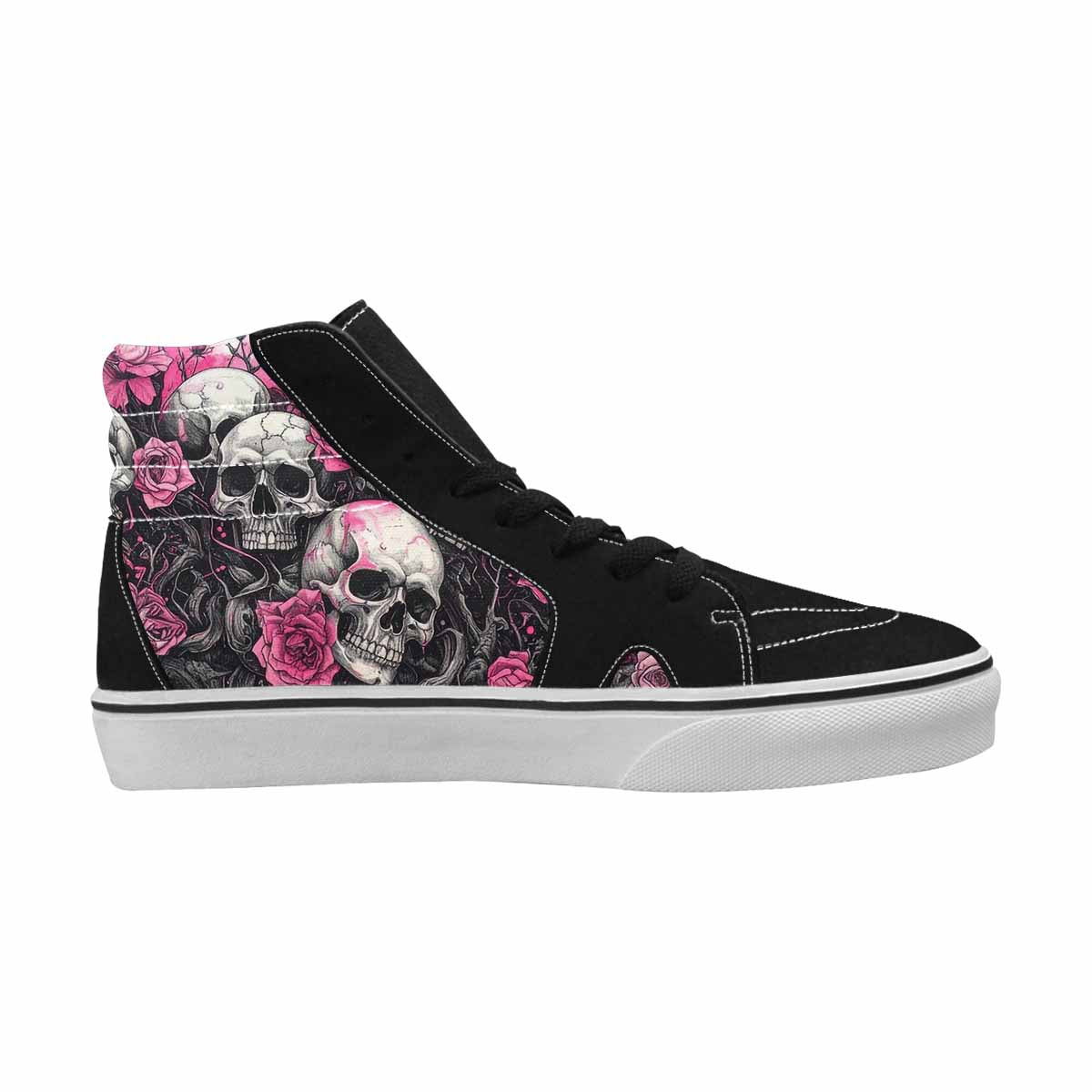 MEN'S Skull Roses High Top Canvas Aesthetic Custom Shoes