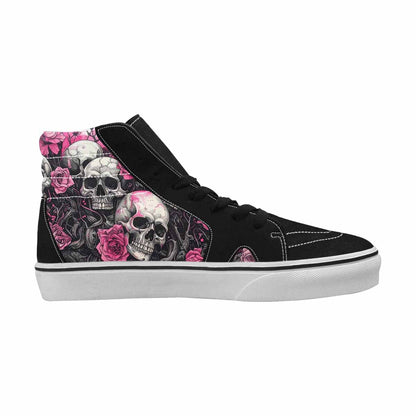 MEN'S Skull Roses High Top Canvas Aesthetic Custom Shoes