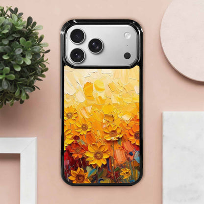iPhone 17 Pro Max Case — Impressionist Sunflower Brushstroke Pattern Floral, Custom Made Phone Cover