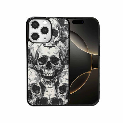 iPhone 15 Pro Max Case — Tessellated Human Skulls Custom, Custom Phone Case