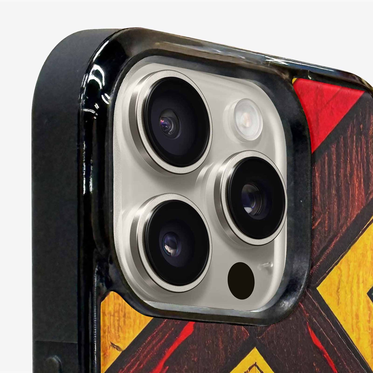 iPhone 16 Pro Case — African Kente Cloth Inspired Pattern Geometric, Custom Printed Phone Case