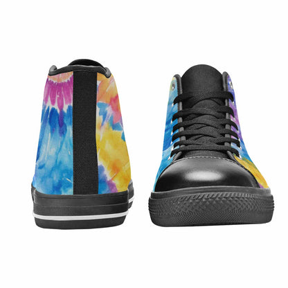 MEN'S Tie Dye Swirl High Top Canvas Aesthetic Sneakers