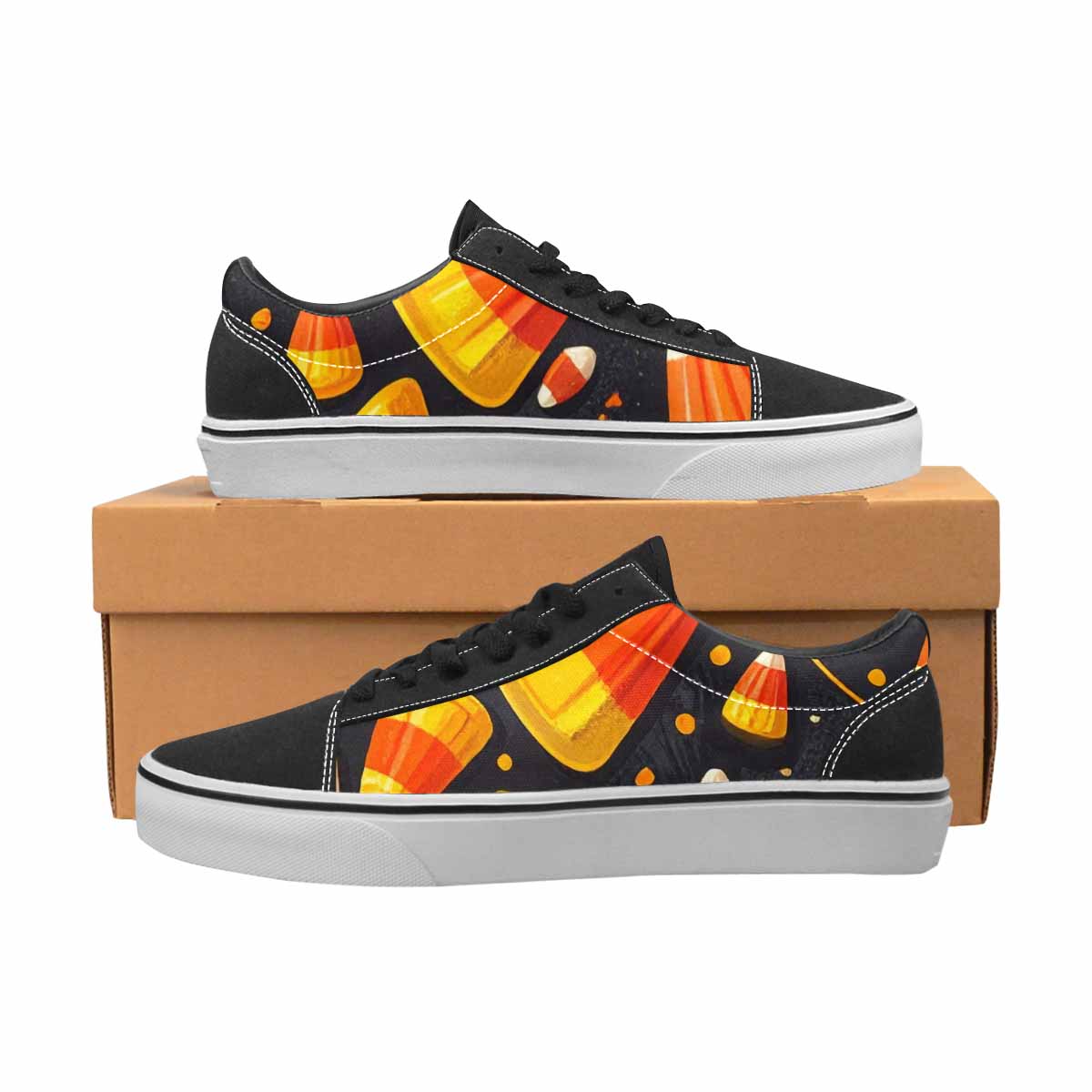 MEN'S Halloween Candy Corn Canvas Lace-Up Dark Academia Sneakers