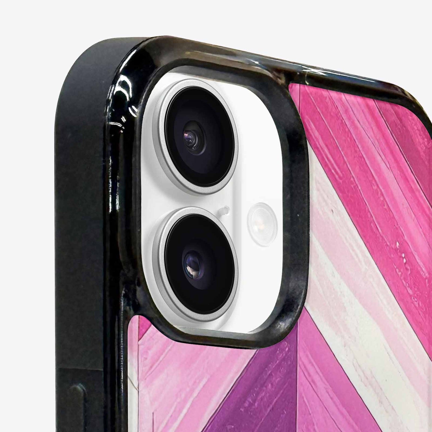 iPhone 16 Plus Case — Genderfluid Flag Color Theme Small Rainbow, Custom Printed Phone Case