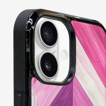 iPhone 16 Plus Case — Genderfluid Flag Color Theme Small Rainbow, Custom Printed Phone Case