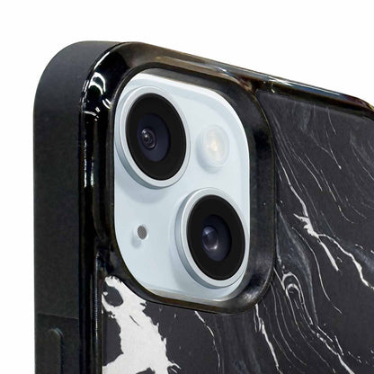 iPhone 15 Plus Case — Black White Animal Print, Custom Print Case Cover