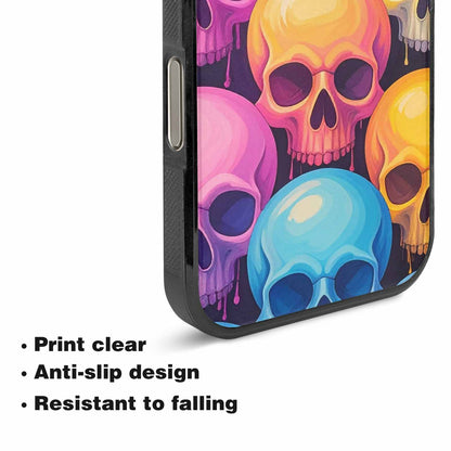 iPhone 16 Pro Max Case — Dripping Candy Skulls, Original Design Phone Case