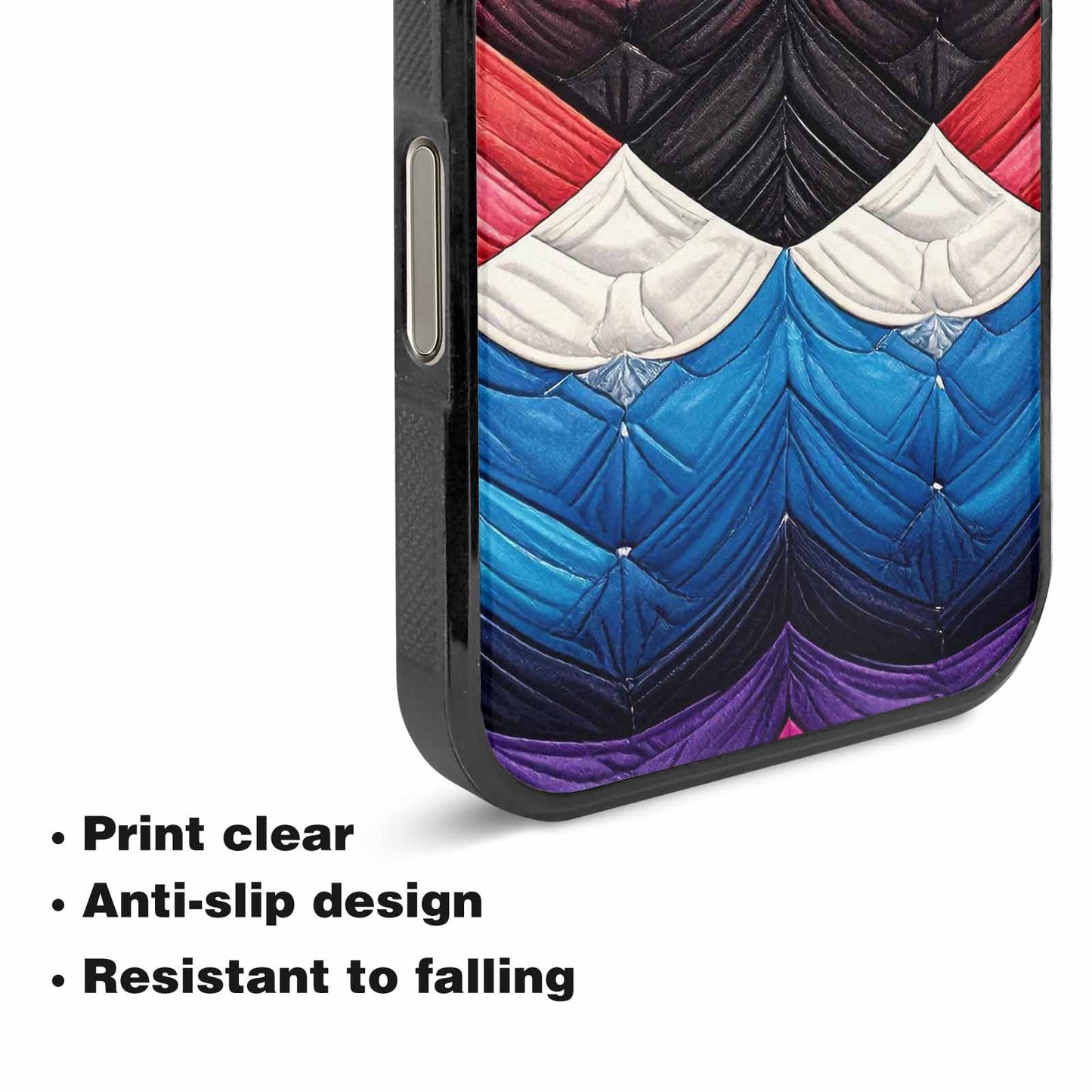 iPhone 16 Pro Case — Genderfluid Flag Color Theme Small Rainbow, Customized Protective Case