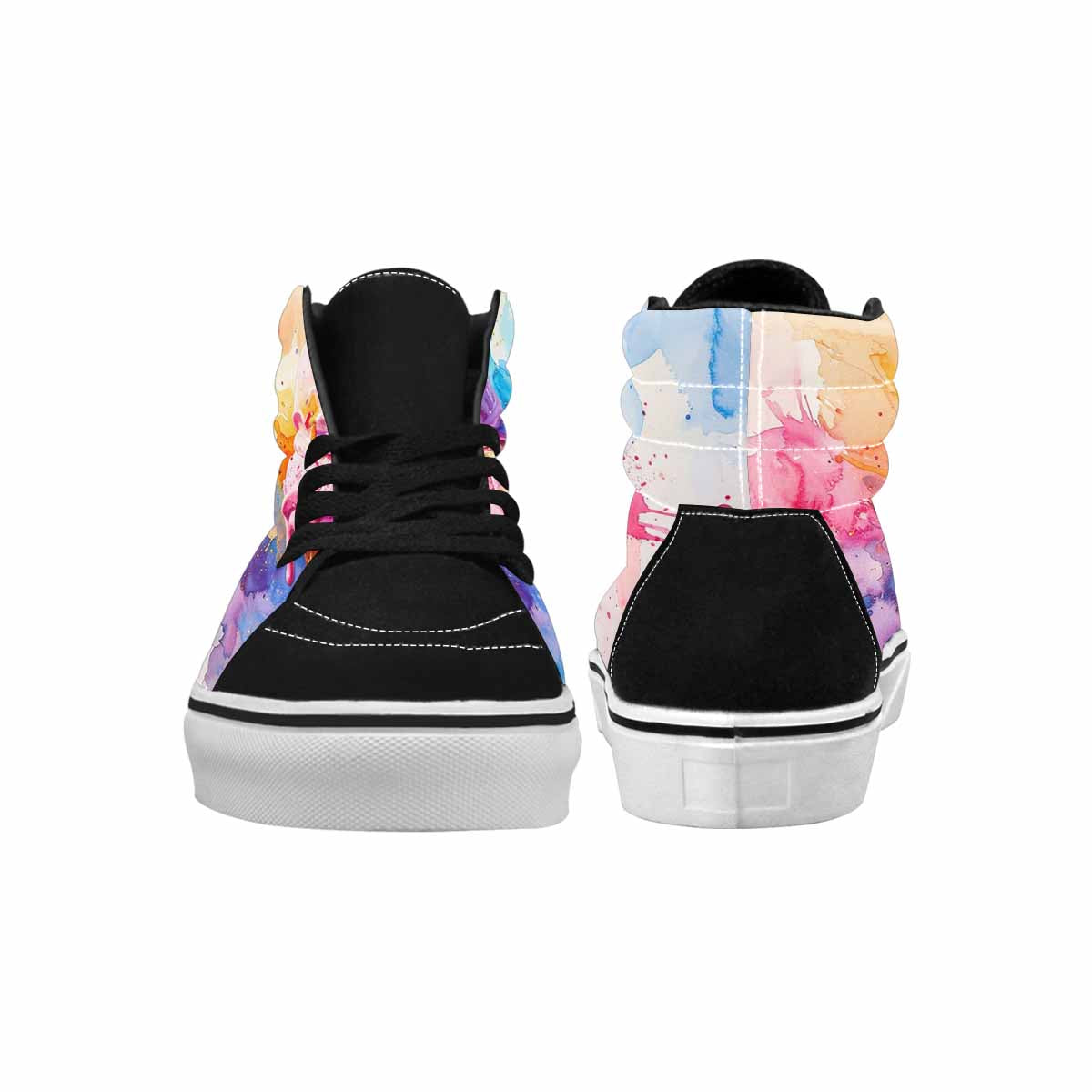 WOMEN'S Melting Icecream Collage High Top Canvas Grunge Custom Shoes