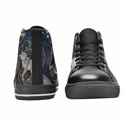 MEN'S Wolves Everywhere Collage High Top Canvas Vivid Custom Shoes