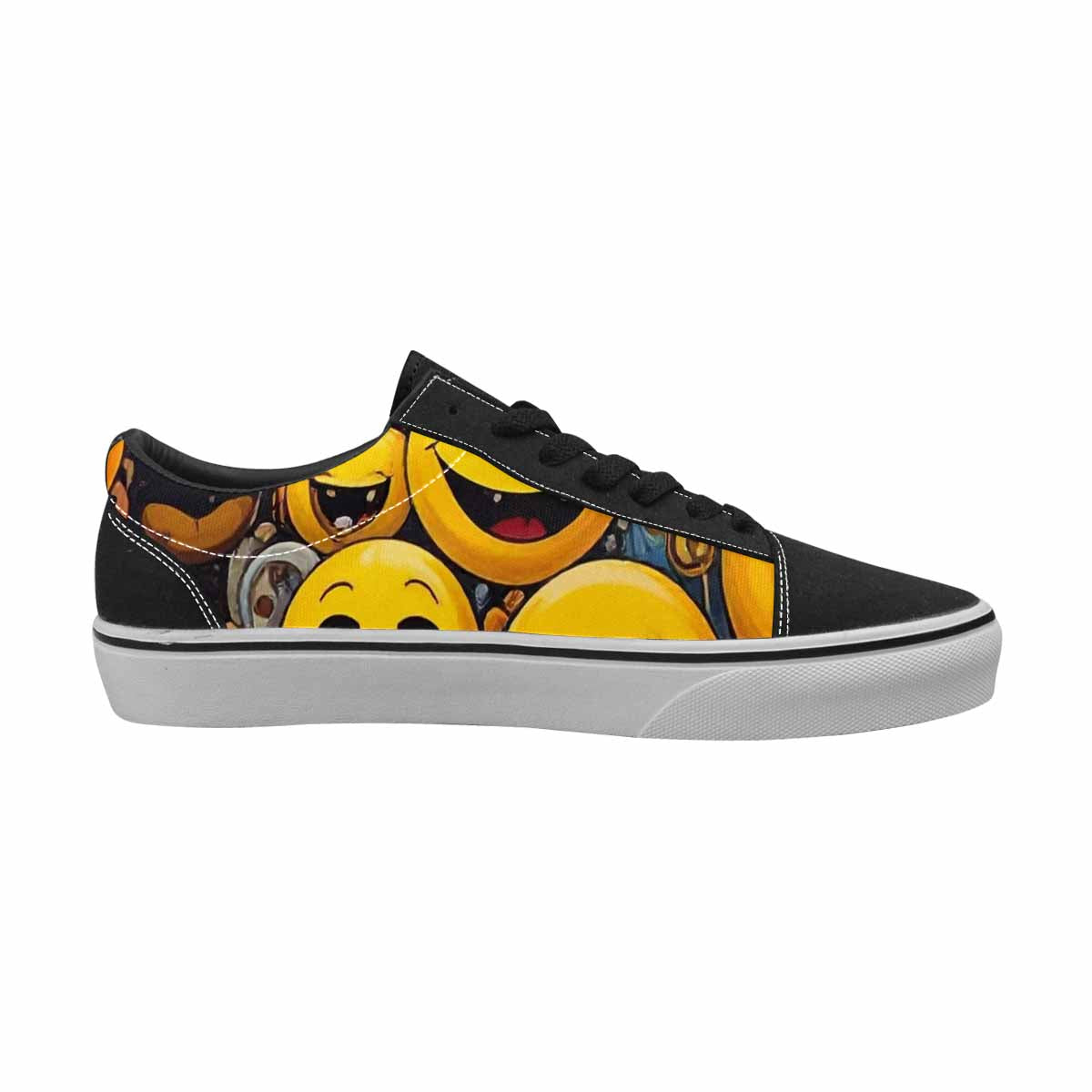 WOMEN'S Melting Moon Smiley — Lace-Up Canvas Dreamlike Shoes