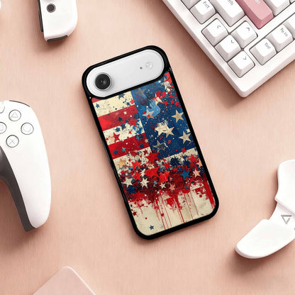 iPhone 17 Air Case — Patriotic Stars And Stripes American Galaxy, Custom Art Phone Cover