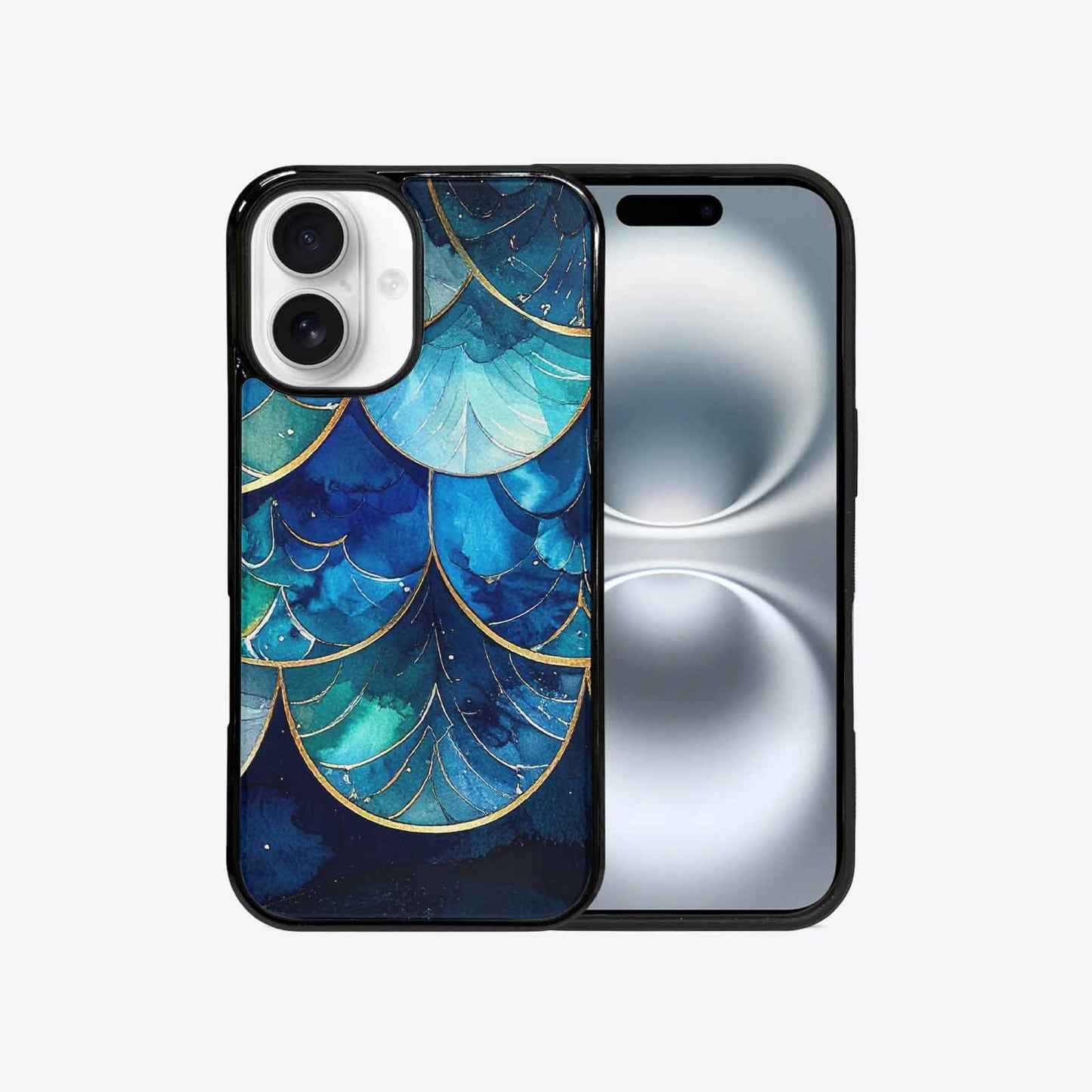 iPhone 16 Case — Mermaid Scale Art Pattern, Custom Printed Phone Case