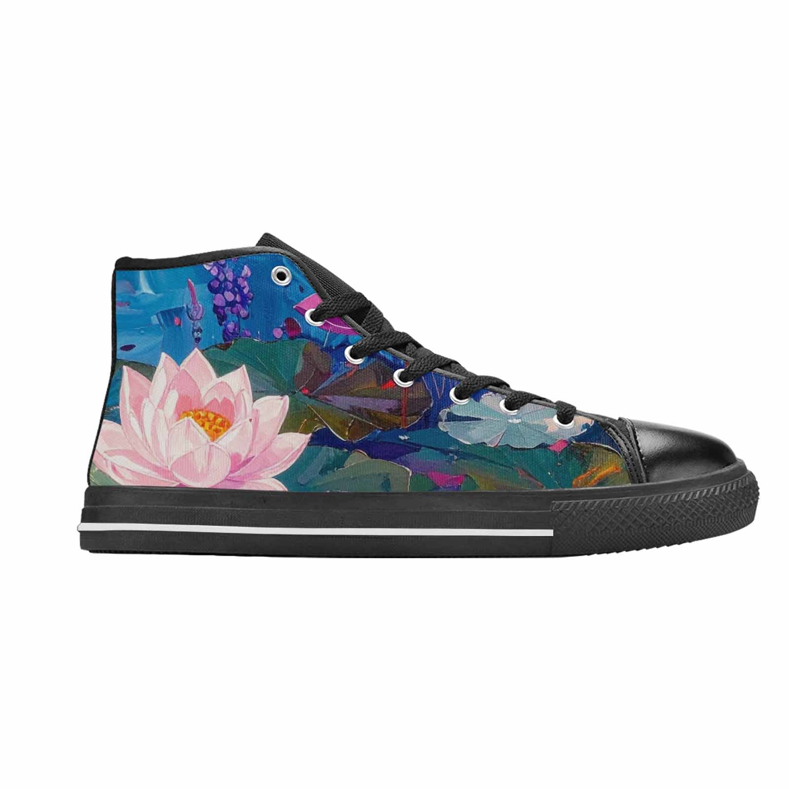 MEN'S Monet-Style Impressionist Water High Top Canvas Surreal Custom Shoes