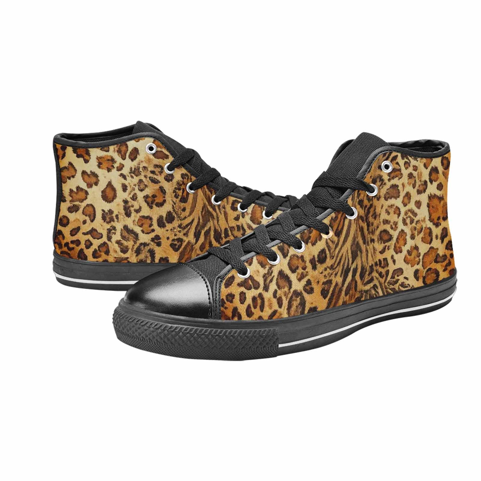 MEN'S Animal Print High Top Canvas Vivid Custom Sneakers
