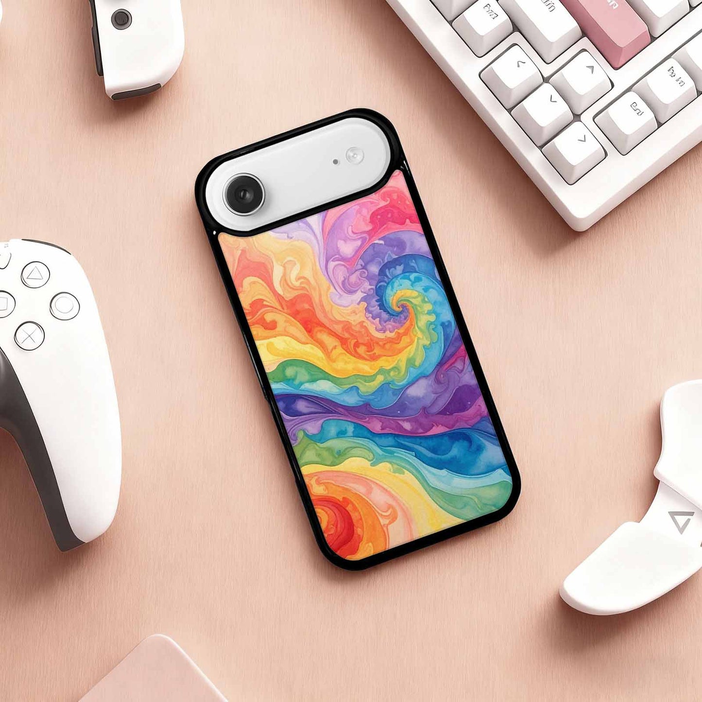 iPhone 17 Air Case — Tie Dye Swirls Tie Dye Tie, Custom Printed Phone Case
