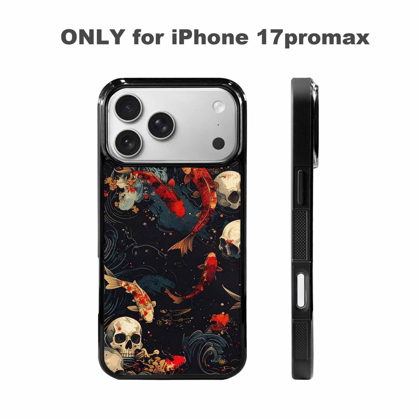 iPhone 17 Pro Max Case — Skull Dark Art Gothic Print Gothic, Custom Art Phone Cover