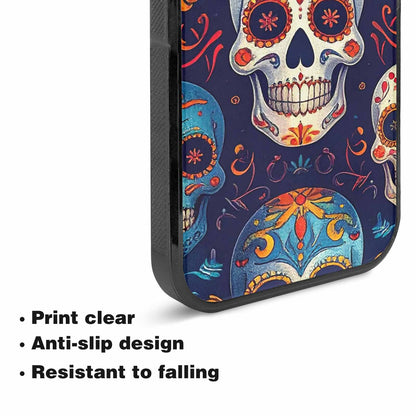 iPhone 15 Case — Day Dead Sugar Skull Art 100s, Customized Protective Case