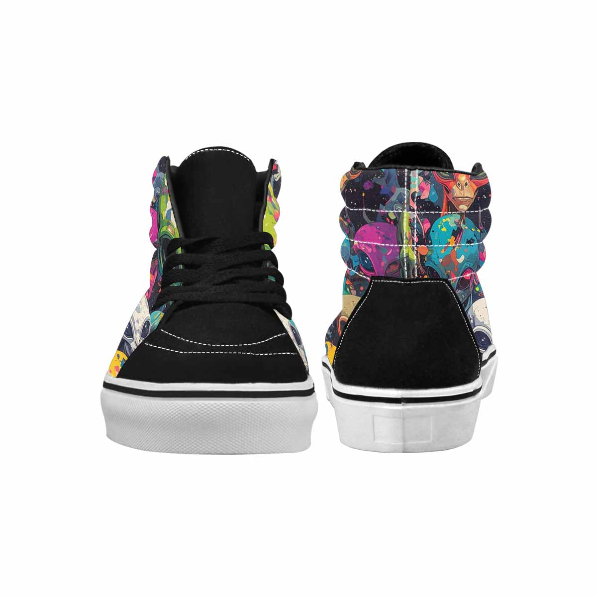 MEN'S Aliens × Camo Aliens High Top Canvas Wallpaper Art Custom Sneakers