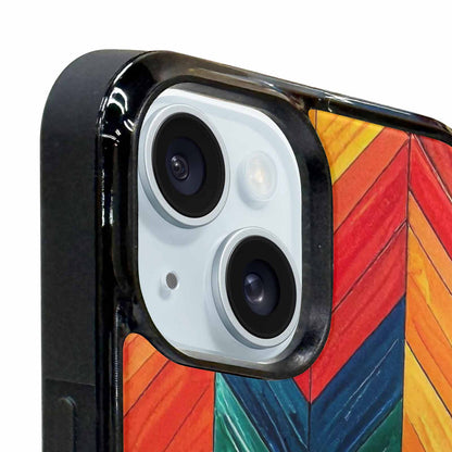 iPhone 15 Plus Case — Progress Pride Flag Color Theme Small, Custom Printed Phone Case