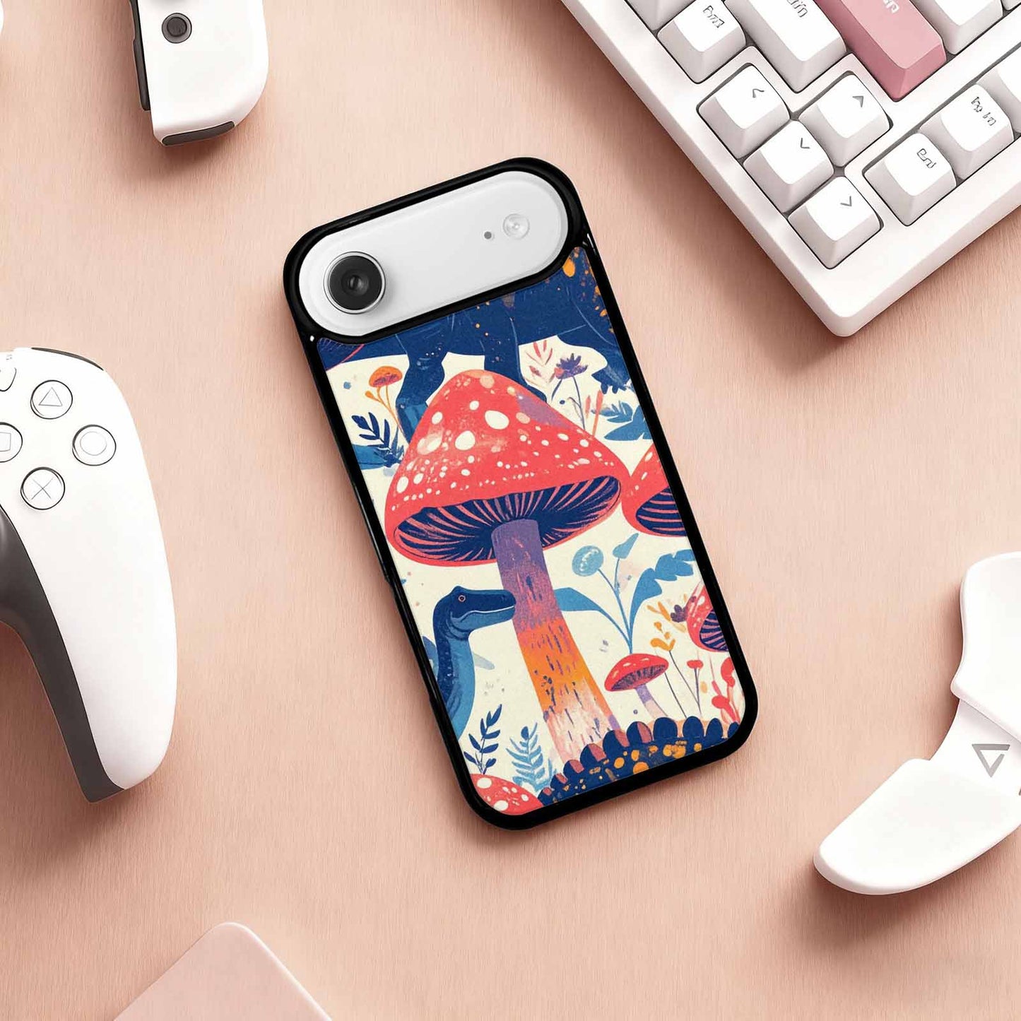 iPhone 17 Air Case — Vintage Dinosaurs Mushroom Retro Vintage, Custom Designed Case Cover