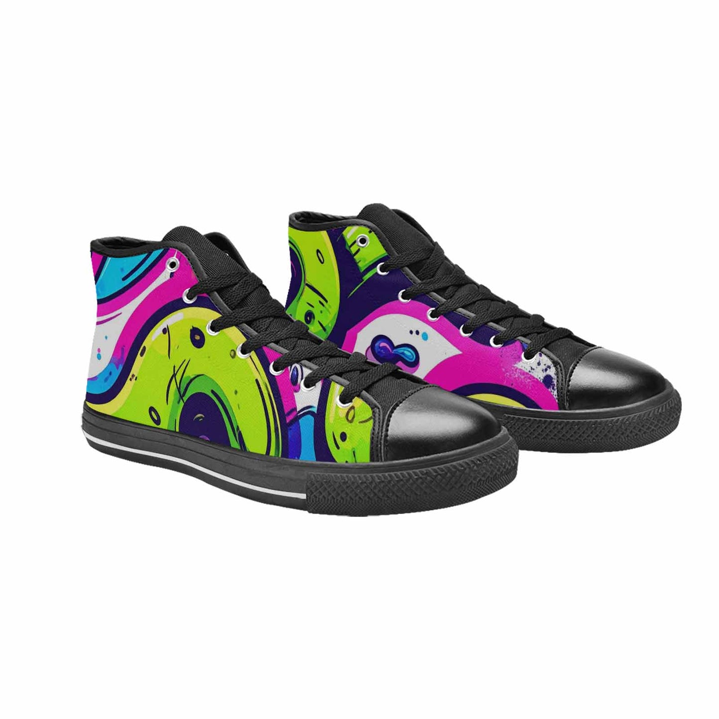 MEN'S Acid Wash Cartoon High Top Canvas Dark Academia Custom Shoes