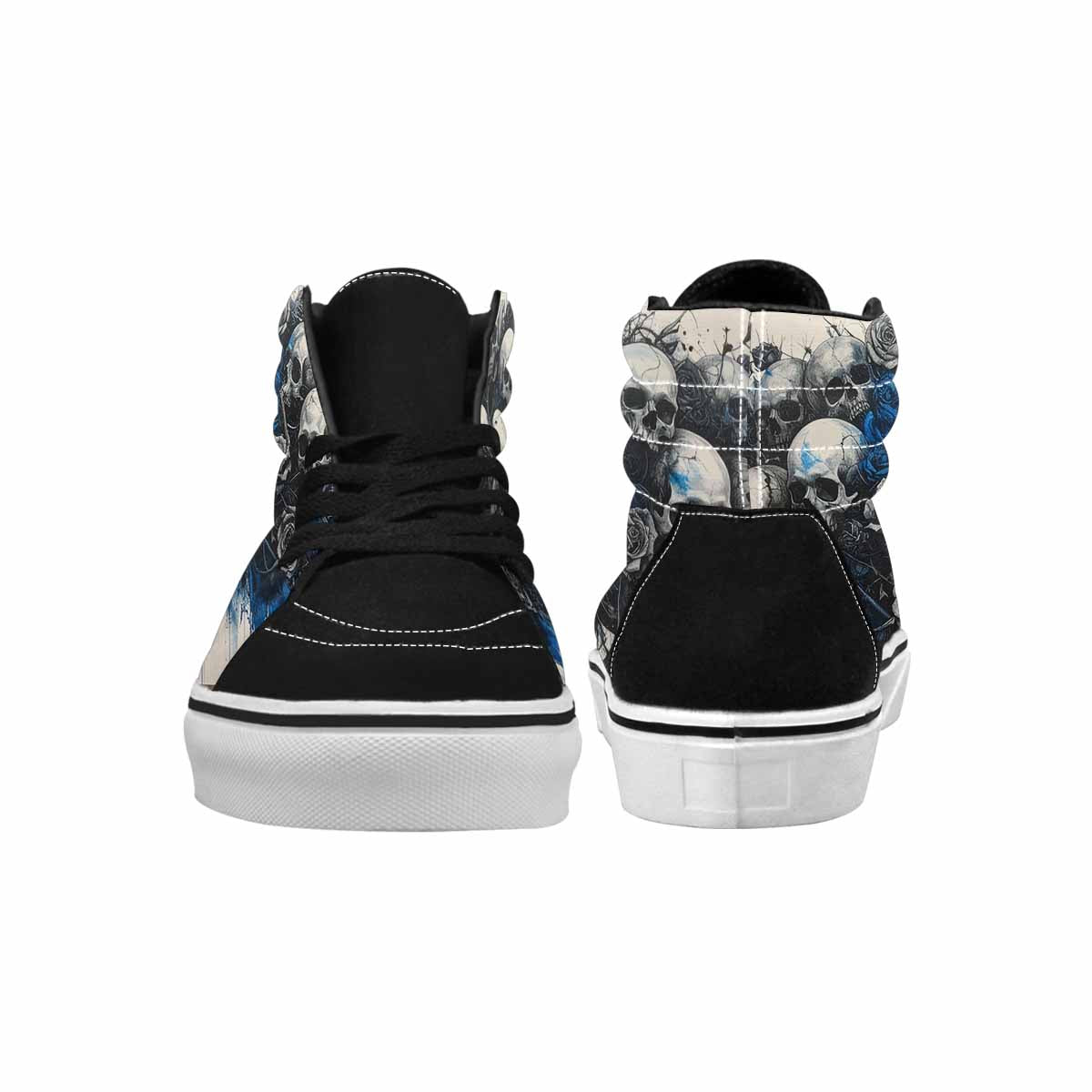 MEN'S Skull Roses High Top Canvas Vibrant Chaos Sneakers