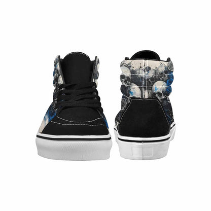 MEN'S Skull Roses High Top Canvas Vibrant Chaos Sneakers