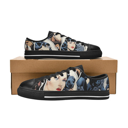 MEN'S Cc Retro Faces Canvas Wallpaper Art Shoes