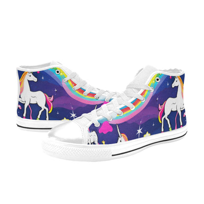 WOMEN'S Unicorns Abstract High Top Canvas Cottagecore Custom Sneakers