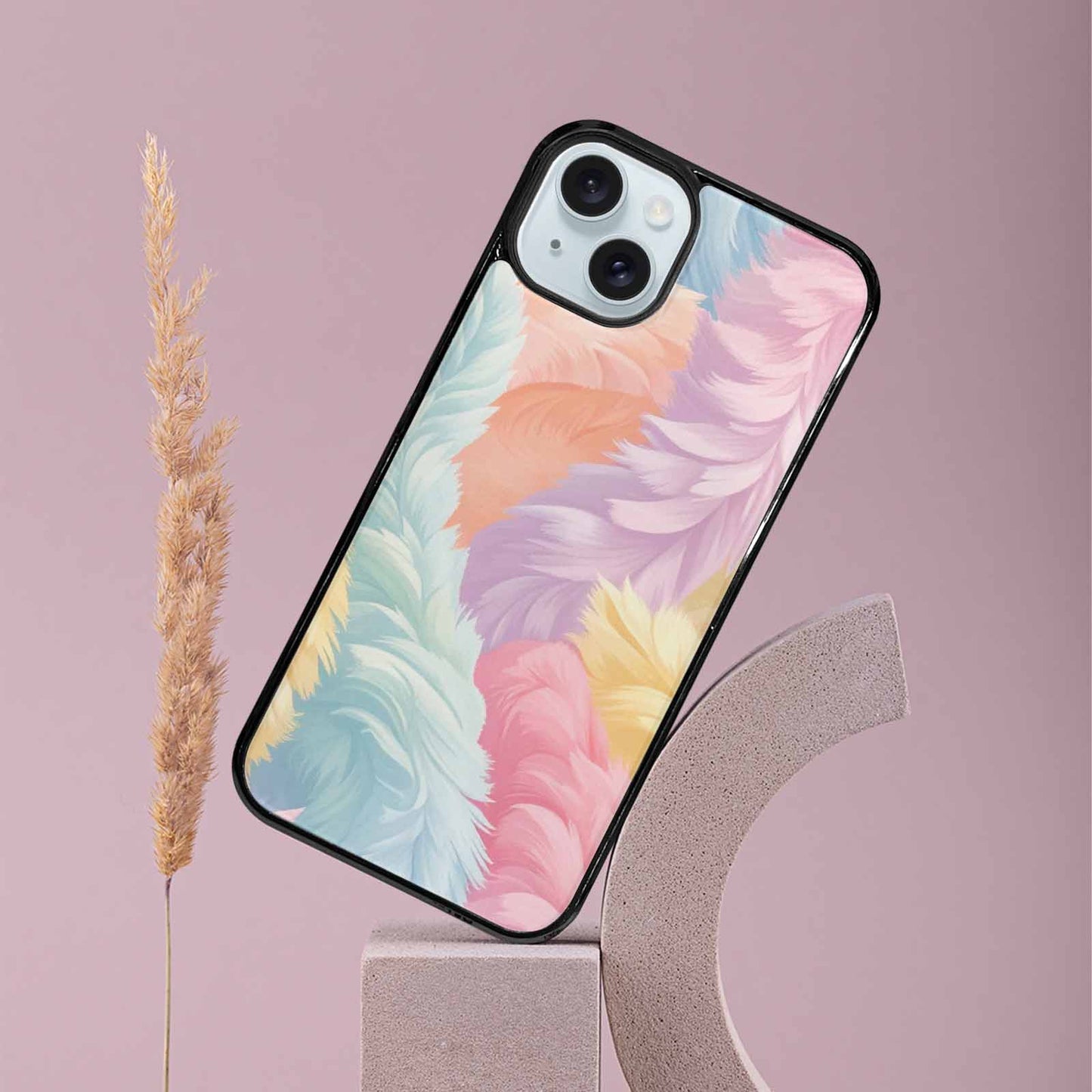 iPhone 15 Plus Case — Zebra Pastel Rainbow, Customized Protective Case