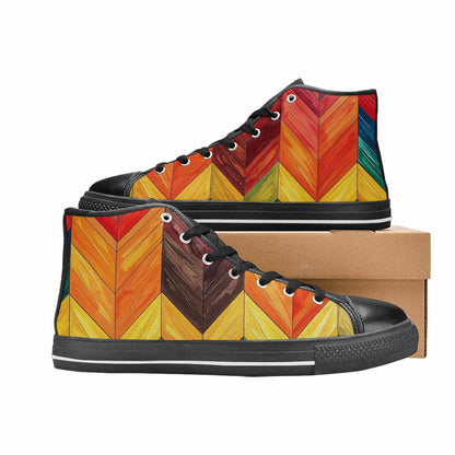 MEN'S Progress Pride Flag High Top Canvas Surreal Custom Shoes