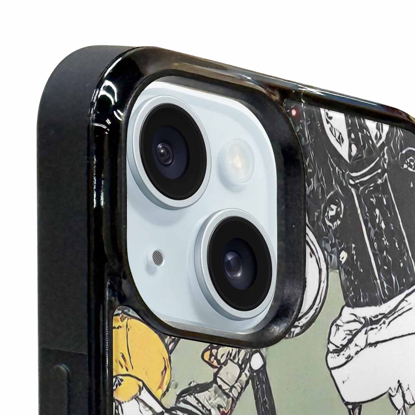 iPhone 15 Plus Case — Noir Spy Silhouette Pen Ink Noir, Custom Art Phone Cover