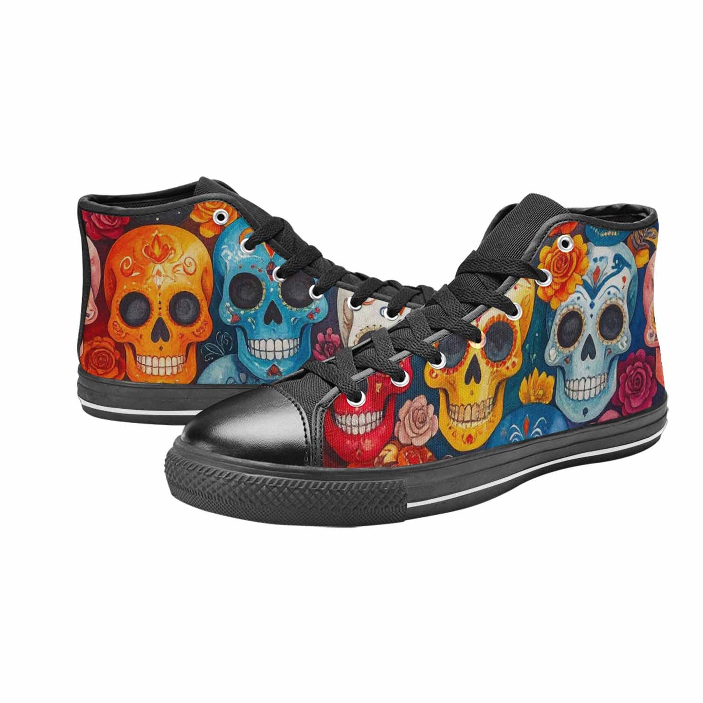 MEN'S Skull High Top Canvas Y2K Shoes