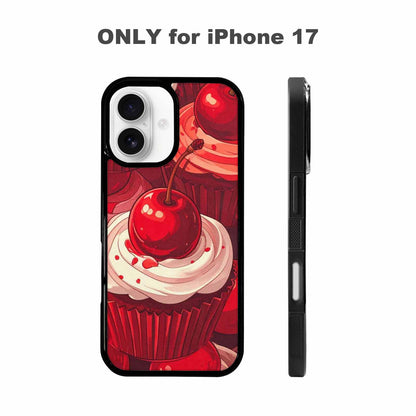 iPhone 17 Case — Retro Cherry Cupcake Retro Vintage, Customized Protective Case