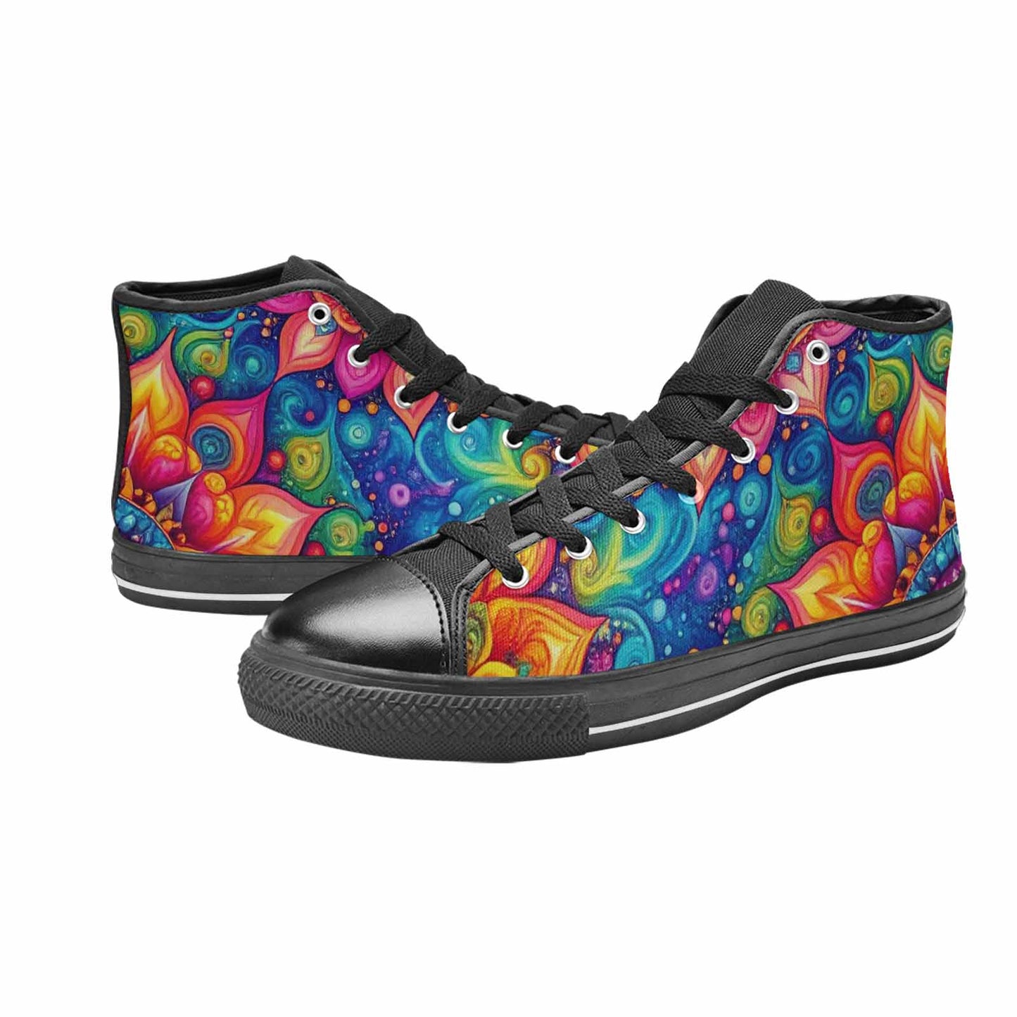 MEN'S Tie Dye Mandala High Top Canvas Y2K Custom Sneakers