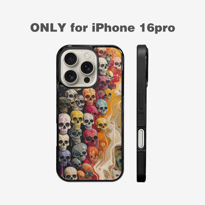 iPhone 16 Pro Case — Skulls Marbleskulls Pattern, Customized Protective Case