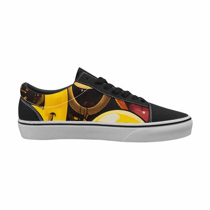 WOMEN'S Melting Moon Smiley  Lace-Up Canvas Cottagecore Custom Sneakers