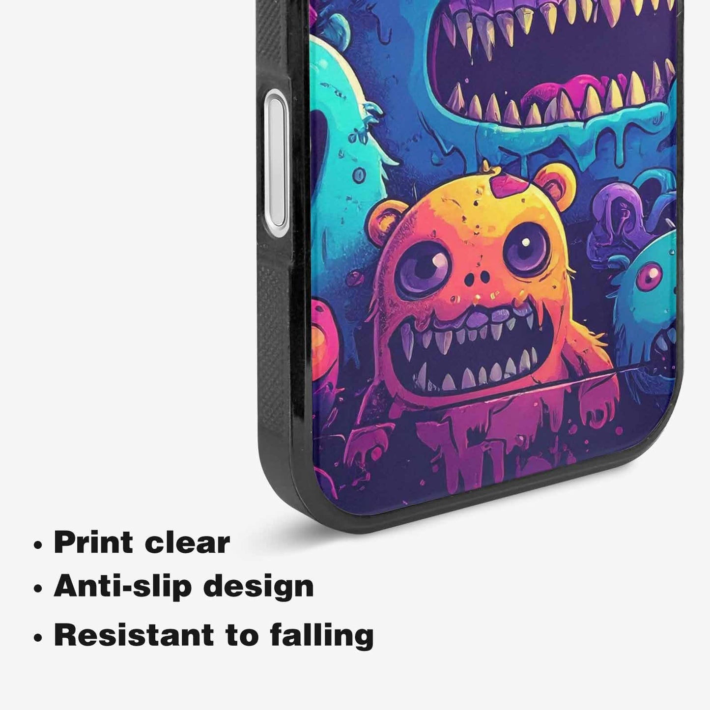 iPhone 16 Case — Overlapping Endlessly No Empty Space Monsters, Custom Made Phone Cover