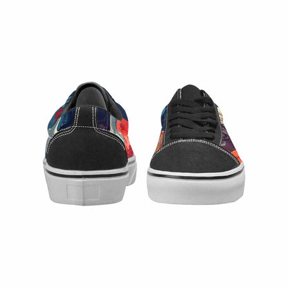 WOMEN'S Marble Skull Canvas Lace-Up Aesthetic Shoes