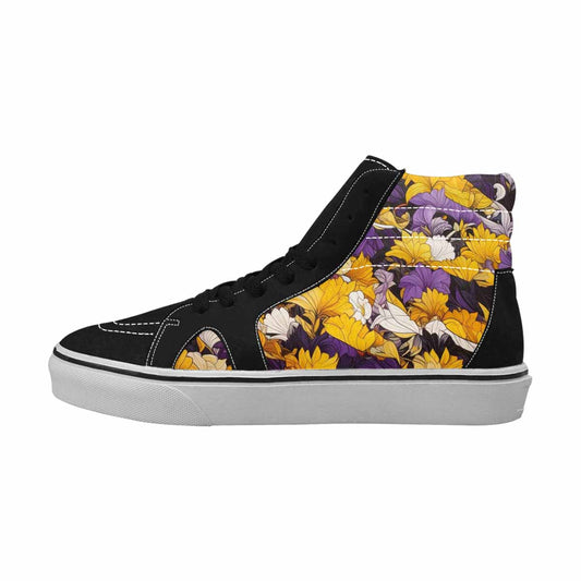 MEN'S Nonbinary Flag Color High Top Canvas Y2K Custom Sneakers