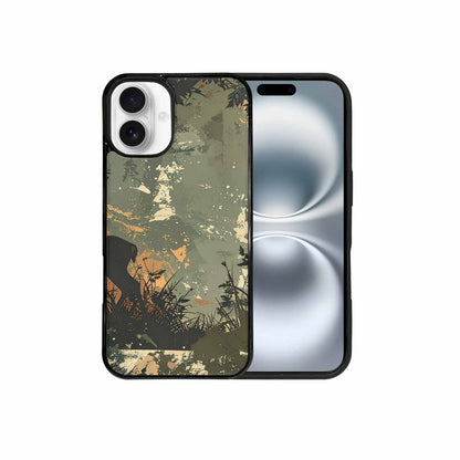 iPhone 16 Plus Case — Hunting Camouflage Pattern With Deer And, Custom Print Case Cover