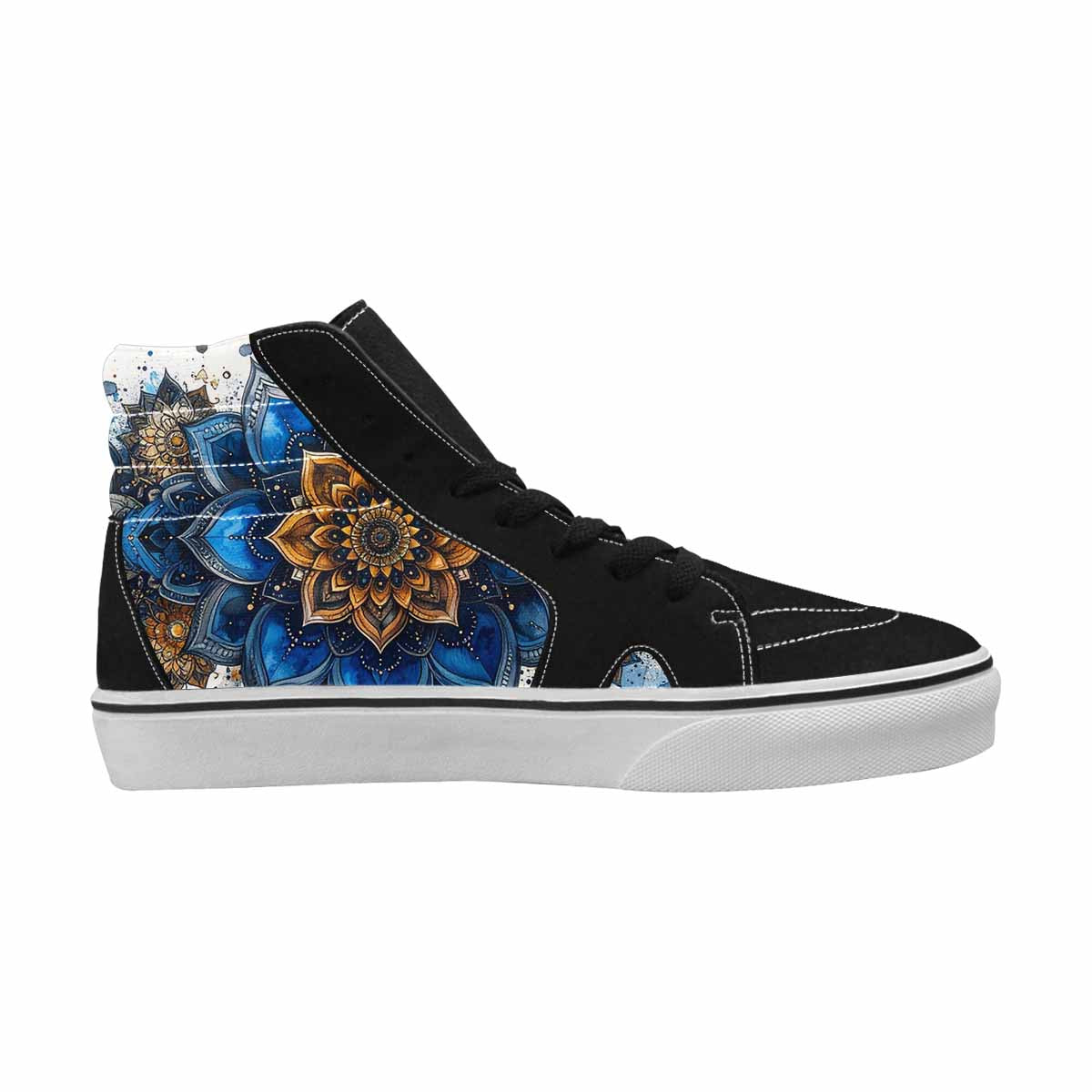 MEN'S Mandala Medallion High Top Canvas Vibrant Chaos Custom Sneakers