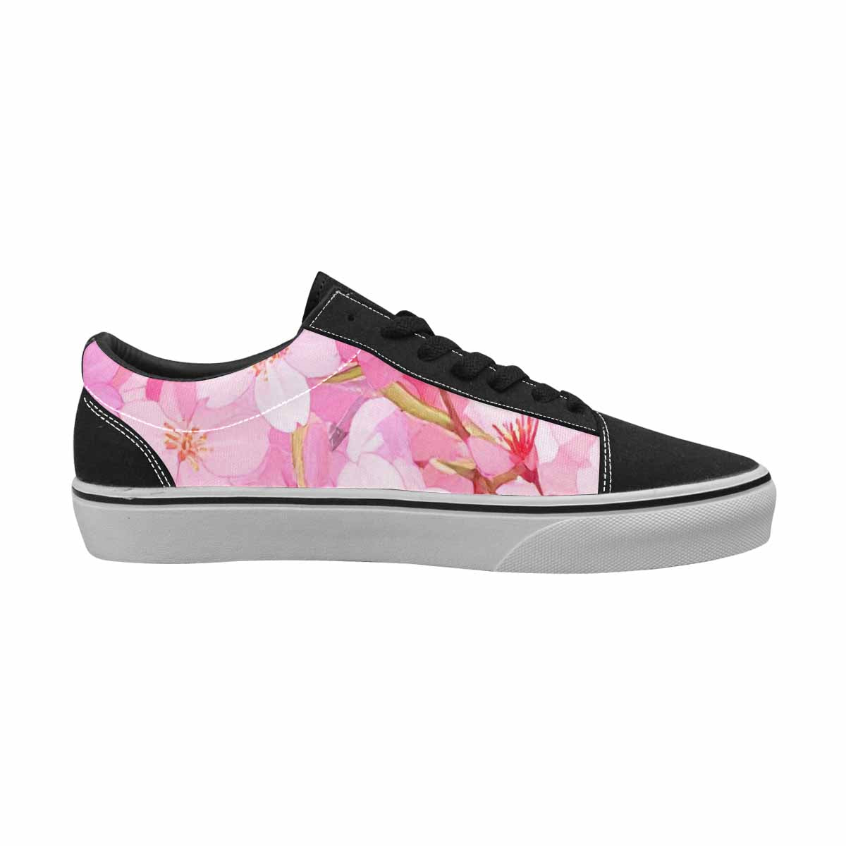 WOMEN'S Cherry Blossom Branch Lace-Up Canvas Neon Fantasy Shoes