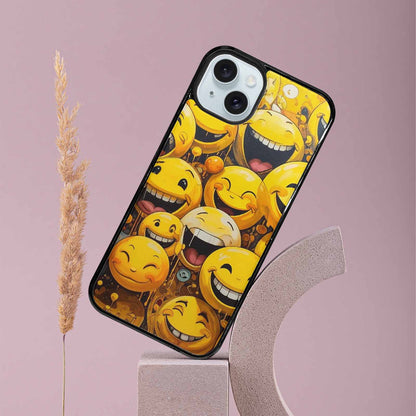 iPhone 15 Plus Case — Melting Moon Smiley Red Splatt Pvn, Original Design Phone Case