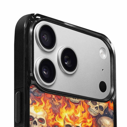 iPhone 17 Pro Max Case — Skulls Flaming Skulls Small Gothic Skulls, Custom Print Case Cover