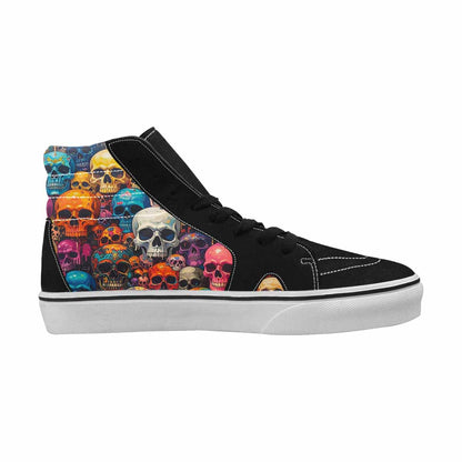 MEN'S Skulls (general) Skulls High Top Canvas Melting Art Custom Sneakers