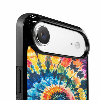 iPhone 17 Air Case — Black Blue Ink Tie Dye Tie, Custom Printed Phone Case