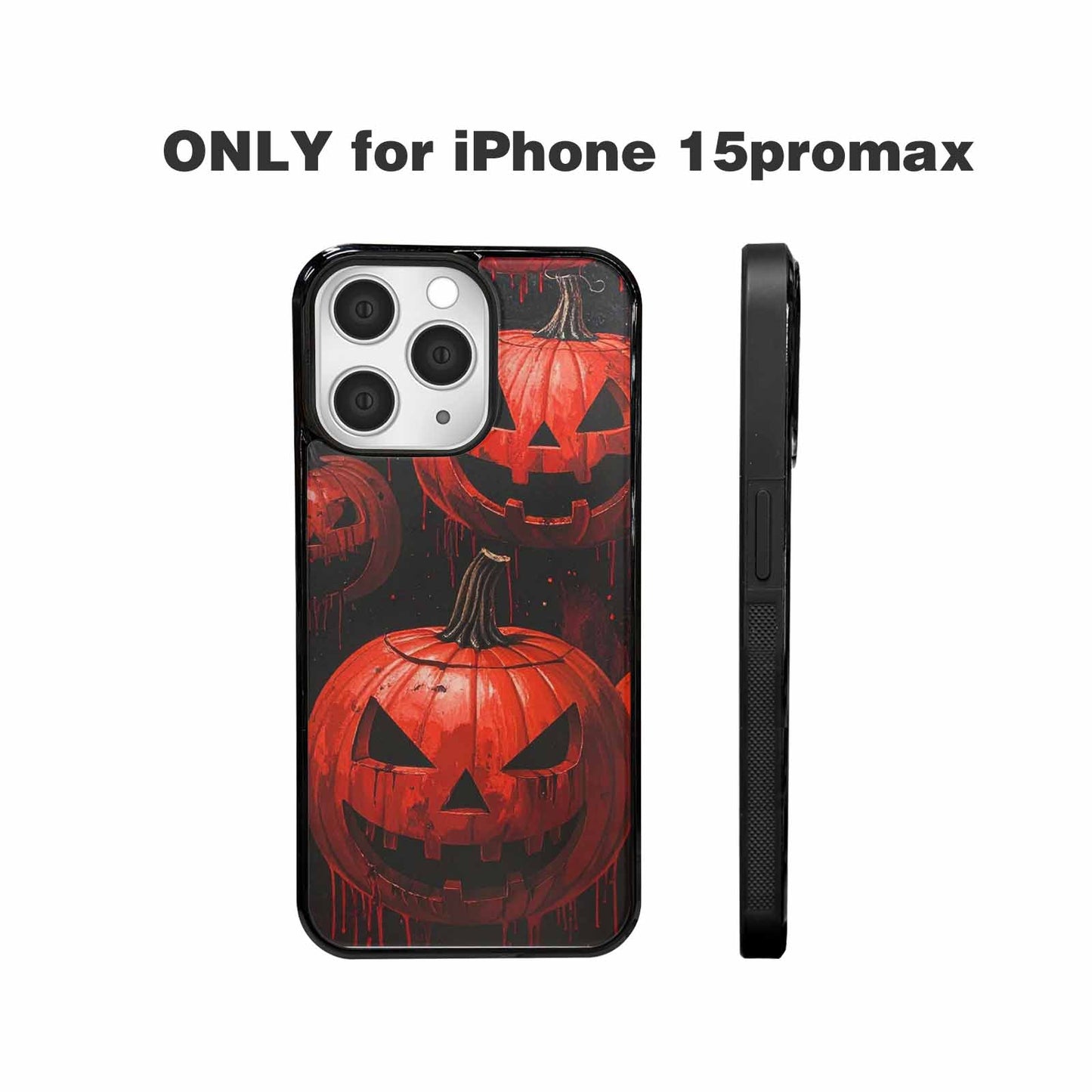 iPhone 15 Pro Max Case — Bloody Pumpkin Face Custom, Custom Designed Case Cover