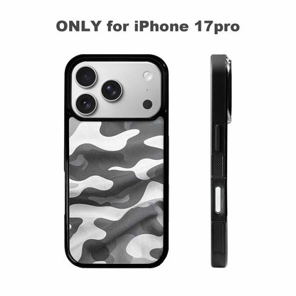 iPhone 17 Pro Case — Grey Camo Print Camo, Custom Made Phone Cover